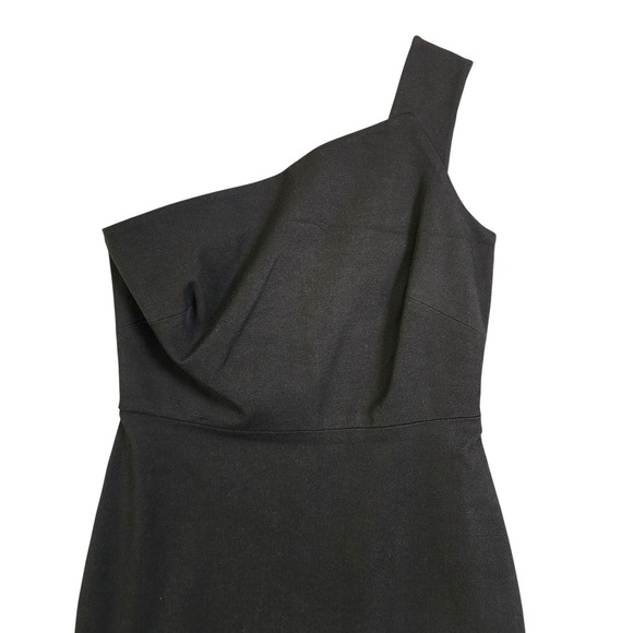 Banana Republic Roland Mouret Womens One-Shoulder Sheath Dress Size 10P Black - Picture 3 of 13